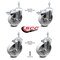 Service Caster 5 Inch Semi Steel Wheel Swivel 1/2 Inch Stem Caster Total Lock Brake SCC, 2PK SCC-TSTTL20S514-SSS-381615-2-S-2 - alternate 5